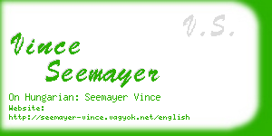 vince seemayer business card